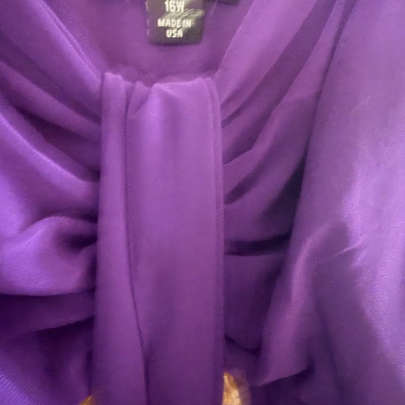 Dress Barn Purple Maxi Dress with Tassel Ring Accent - Picture 3 of 5